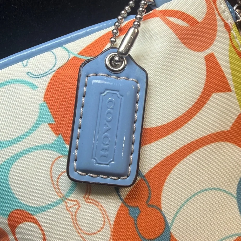 Coach Multicolor Signature Wristlet with Butterfly Motif - Picture 3 of 11